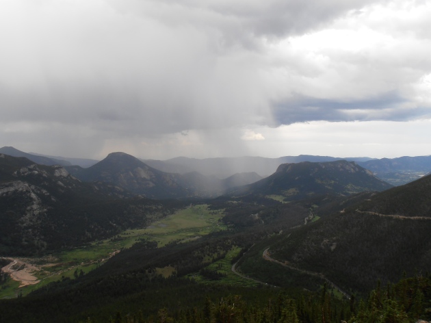 Rain moving through the valley, Rocky Mountain National Park. 